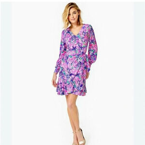 Lilly Pulitzer‎ Florita Wrap Dress Small💜🩷